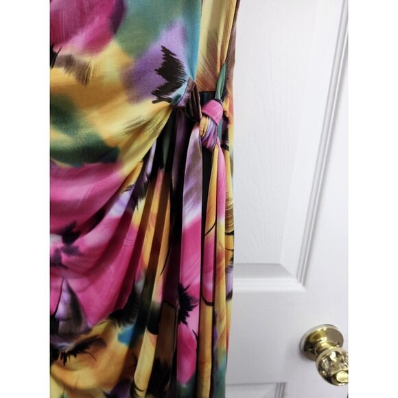 Joseph Ribkoff Floral Faux Wrap Dress Size 10 - Picture 4 of 11